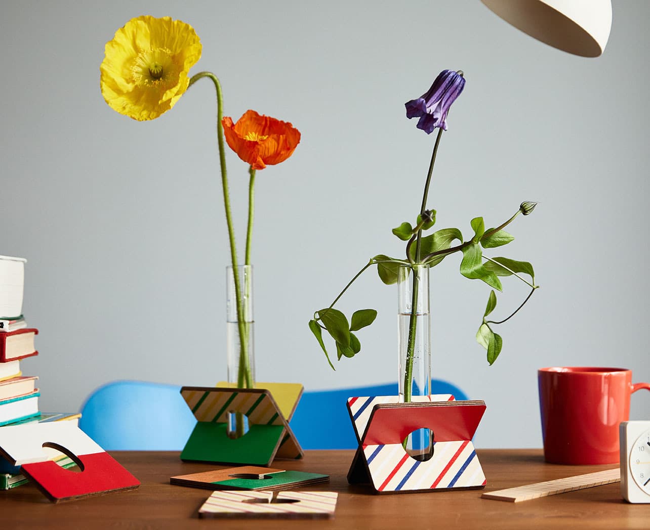 クレイ　フラワー立て　clay flowertate 花瓶　一輪挿し